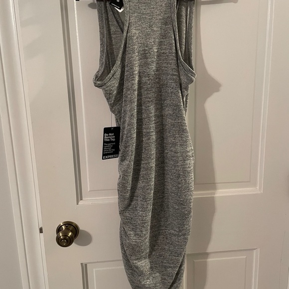 Express Dresses & Skirts - Gray fringe dress